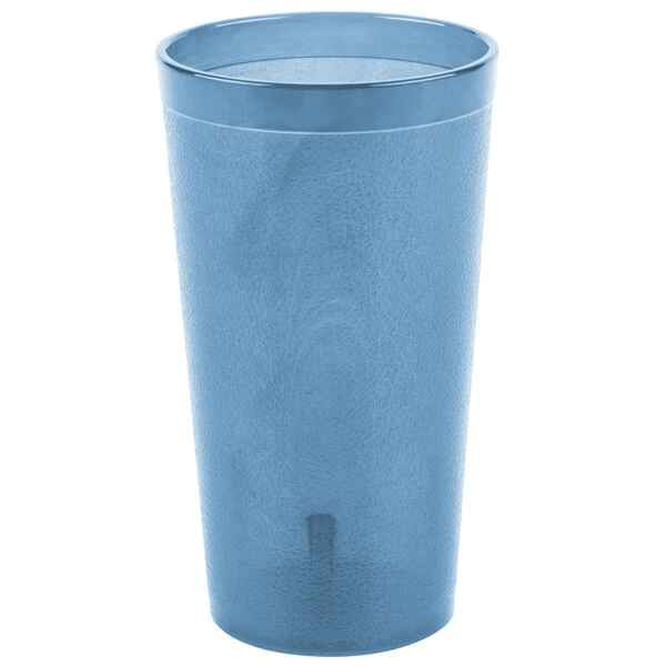 Carlisle 521654 Stackable 16 Oz. Blue SAN Plastic Tumbler - 6/Pack - Image 2