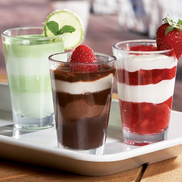 Carlisle 560207 Alibi 1.7 Oz. SAN Plastic Shooter / Dessert Shot Glass - 6/Pack 3 Carlisle 560207 Alibi 1.7 Oz. SAN Plastic Shooter / Dessert Shot Glass - 6/Pack - Image 3