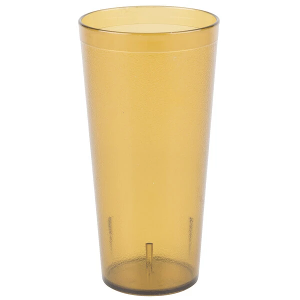 Carlisle 522413 Stackable 24 Oz. Amber SAN Plastic Tumbler - 6/Pack 2 Carlisle 522413 Stackable 24 Oz. Amber SAN Plastic Tumbler - 6/Pack - Image 2