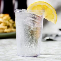 Carlisle 550107 Stackable 5 Oz. Clear SAN Plastic Tumbler - 6/Pack