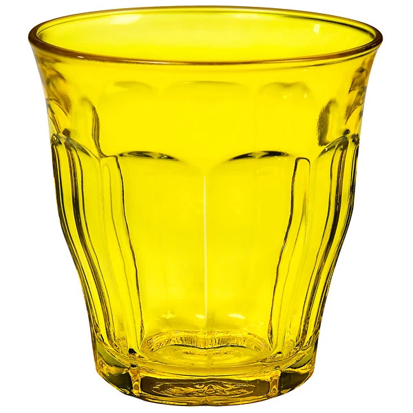 Duralex 1027SR06SA Picardie 8.75 Oz. Yellow Stackable Glass Tumbler - 48/Case 1 Duralex 1027SR06SA Picardie 8.75 Oz. Yellow Stackable Glass Tumbler - 48/Case