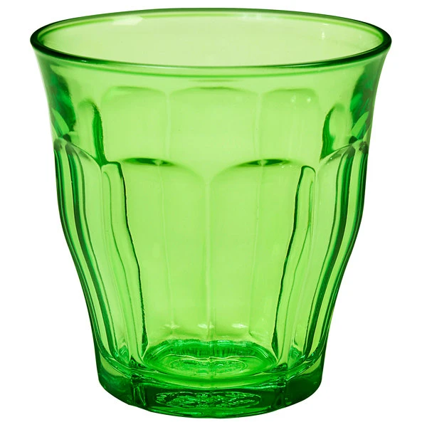 Duralex 1027SR06SC Picardie 8.75 Oz. Green Stackable Glass Tumbler - 48/Case 1 Duralex 1027SR06SC Picardie 8.75 Oz. Green Stackable Glass Tumbler - 48/Case