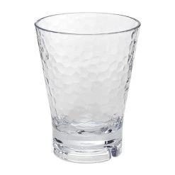 Front Of The House ADO006CLT23 Drinkwise 10 Oz. Hammered Tritan Plastic Rocks / Old Fashioned Glass - 12/Pack