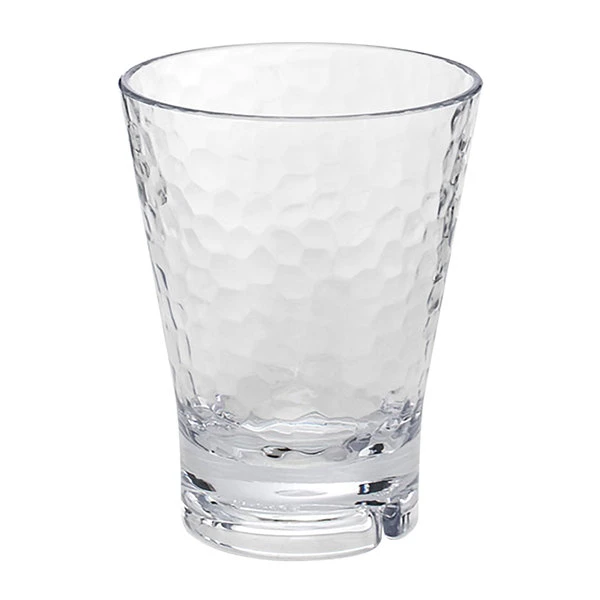Front Of The House ADO006CLT23 Drinkwise 10 Oz. Hammered Tritan Plastic Rocks / Old Fashioned Glass - 12/Pack 1 Front Of The House ADO006CLT23 Drinkwise 10 Oz. Hammered Tritan Plastic Rocks / Old Fashioned Glass - 12/Pack