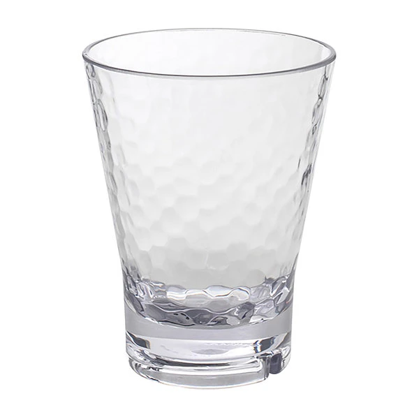 Front Of The House ADO004CLT23 Drinkwise 14 Oz. Hammered Tritan Plastic Double Rocks / Old Fashioned Glass - 12/Pack