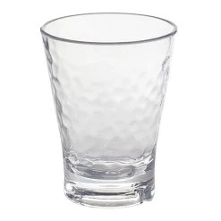 Front Of The House ADO009CLT23 Drinkwise 7 Oz. Hammered Tritan Plastic Rocks / Old Fashioned Glass - 12/Pack