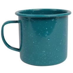 Crow Canyon Home K112TUR Stinson 16 Oz. Turquoise Speckle Enamelware Mug