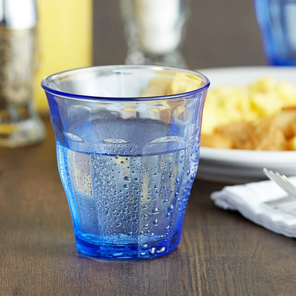 Duralex 1027BB06 Picardie Marine 8.75 Oz. Stackable Glass Tumbler - 6/Pack 1 Duralex 1027BB06 Picardie Marine 8.75 Oz. Stackable Glass Tumbler - 6/Pack