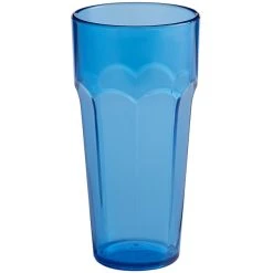Alternative view of Choice 14 Oz. Blue SAN Plastic Paneled Tumbler - 12/Pack