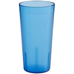 Choice 20 Oz. Blue SAN Plastic Pebbled Tumbler - 12/Pack -Acopa shop 2145279