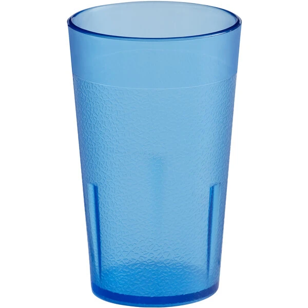 Choice 5 Oz. Blue SAN Plastic Pebbled Tumbler - 12/Pack 2 Choice 5 Oz. Blue SAN Plastic Pebbled Tumbler - 12/Pack - Image 2