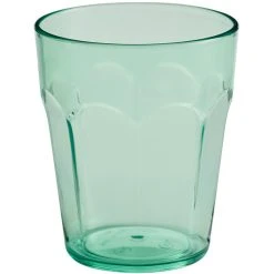 Alternative view of Choice 12 Oz. Green SAN Plastic Paneled Tumbler - 12/Pack