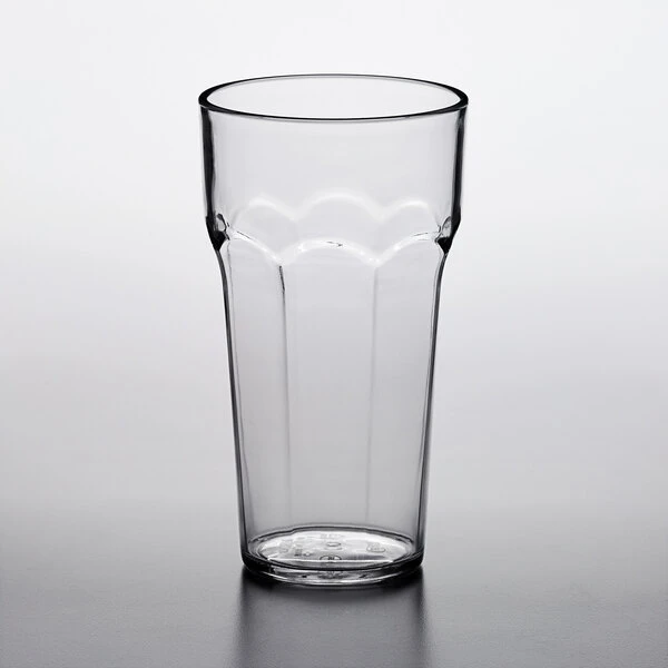 Choice 20 Oz. Clear SAN Plastic Paneled Tumbler - 12/Pack 2 Choice 20 Oz. Clear SAN Plastic Paneled Tumbler - 12/Pack - Image 2