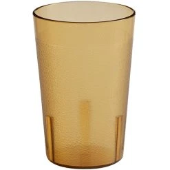 Choice 8 Oz. Amber SAN Plastic Pebbled Tumbler - 12/Pack -Acopa shop 2145613