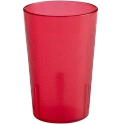 Choice 8 Oz. Red SAN Plastic Pebbled Tumbler - 12/Pack -Acopa shop 2145615