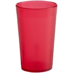 Choice 9 Oz. Red SAN Plastic Pebbled Tumbler - 12/Pack -Acopa shop 2145617