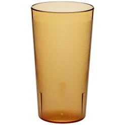 Choice 16 Oz. Amber SAN Plastic Pebbled Tumbler - 12/Pack -Acopa shop 2152073