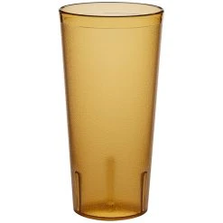 Choice 24 Oz. Amber SAN Plastic Pebbled Tumbler - 12/Pack -Acopa shop 2152745
