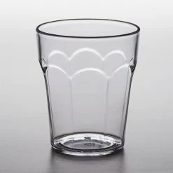 Alternative view of Choice 12 Oz. Clear SAN Plastic Paneled Tumbler - 12/Pack