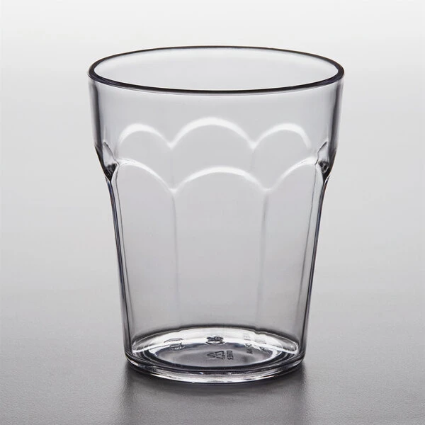 Choice 12 Oz. Clear SAN Plastic Paneled Tumbler - 12/Pack 2 Choice 12 Oz. Clear SAN Plastic Paneled Tumbler - 12/Pack - Image 2