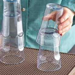 Choice 10 Oz. Clear SAN Plastic Paneled Tumbler - 12/Pack 5 Choice 10 Oz. Clear SAN Plastic Paneled Tumbler - 12/Pack -Acopa shop 2162862