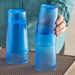 Choice 12 Oz. Blue SAN Plastic Pebbled Tumbler - 12/Pack 5 Choice 12 Oz. Blue SAN Plastic Pebbled Tumbler - 12/Pack -Acopa shop 2162987