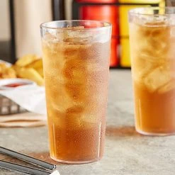 Choice 20 Oz. Clear SAN Plastic Pebbled Tumbler - 12/Pack