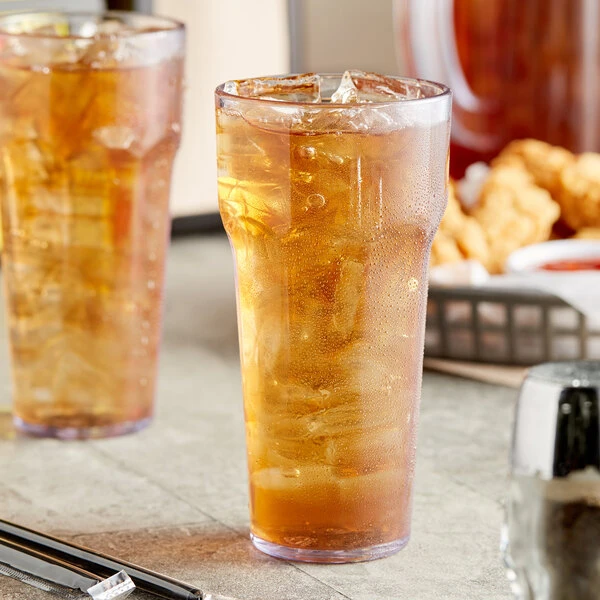 Choice 14 Oz. Clear SAN Plastic Paneled Tumbler - 12/Pack 1 Choice 14 Oz. Clear SAN Plastic Paneled Tumbler - 12/Pack