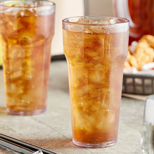 Choice 16 Oz. Clear SAN Plastic Paneled Tumbler - 12/Pack 1 Choice 16 Oz. Clear SAN Plastic Paneled Tumbler - 12/Pack