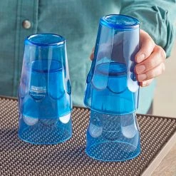 Choice 10 Oz. Blue SAN Plastic Paneled Tumbler - 12/Pack 5 Choice 10 Oz. Blue SAN Plastic Paneled Tumbler - 12/Pack -Acopa shop 2163162