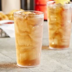 Choice 12 Oz. Clear SAN Plastic Pebbled Tumbler - 12/Pack