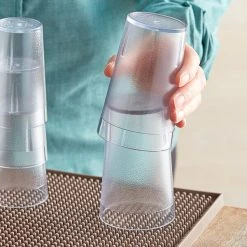 Choice 9 Oz. Clear SAN Plastic Pebbled Tumbler - 12/Pack 5 Choice 9 Oz. Clear SAN Plastic Pebbled Tumbler - 12/Pack -Acopa shop 2163168