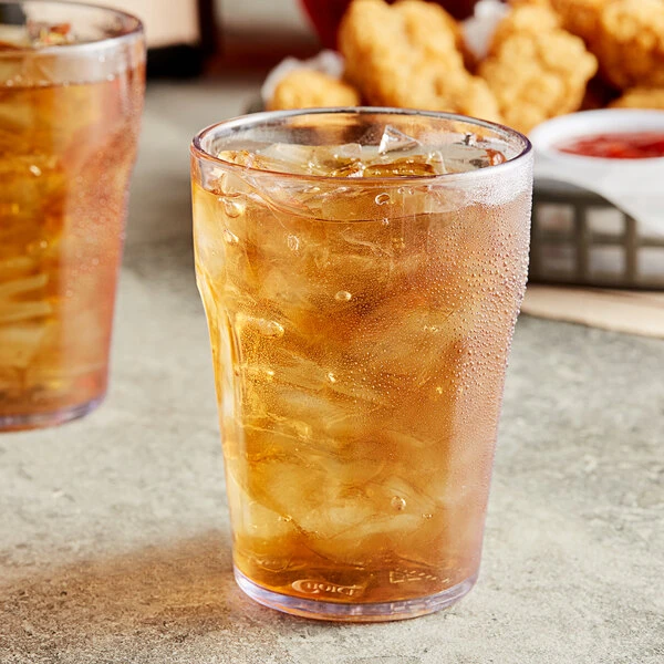 Choice 9 Oz. Clear SAN Plastic Paneled Tumbler - 12/Pack 1 Choice 9 Oz. Clear SAN Plastic Paneled Tumbler - 12/Pack