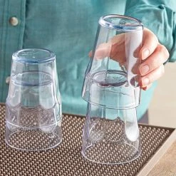 Choice 9 Oz. Clear SAN Plastic Paneled Tumbler - 12/Pack 5 Choice 9 Oz. Clear SAN Plastic Paneled Tumbler - 12/Pack -Acopa shop 2163261