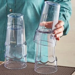 Choice 20 Oz. Clear SAN Plastic Paneled Tumbler - 12/Pack 5 Choice 20 Oz. Clear SAN Plastic Paneled Tumbler - 12/Pack -Acopa shop 2163875