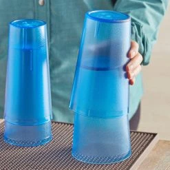 Choice 32 Oz. Blue SAN Plastic Pebbled Tumbler - 12/Pack 5 Choice 32 Oz. Blue SAN Plastic Pebbled Tumbler - 12/Pack -Acopa shop 2164078