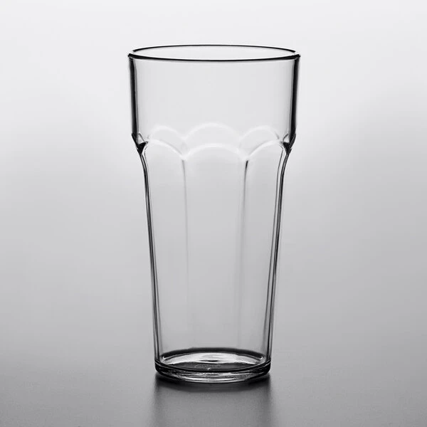Choice 16 Oz. Clear SAN Plastic Paneled Tumbler - 12/Pack 2 Choice 16 Oz. Clear SAN Plastic Paneled Tumbler - 12/Pack - Image 2