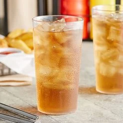 Choice 16 Oz. Clear SAN Plastic Pebbled Tumbler - 12/Pack