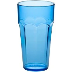 Choice 20 Oz. Blue SAN Plastic Paneled Tumbler - 12/Pack 4 Choice 20 Oz. Blue SAN Plastic Paneled Tumbler - 12/Pack -Acopa shop 2168007