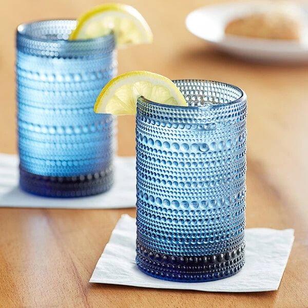 Fortessa Tableware Solutions Fortessa Jupiter 13 Oz. Cornflower Blue Beverage Glass - 24/Case 1 Fortessa Tableware Solutions Fortessa Jupiter 13 Oz. Cornflower Blue Beverage Glass - 24/Case