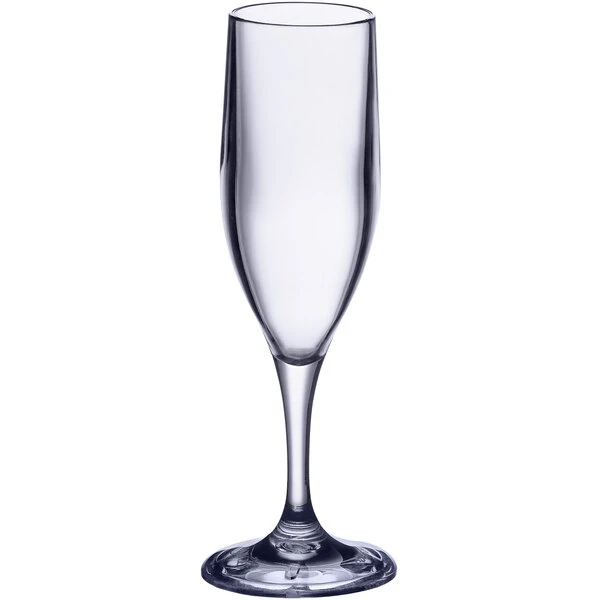 Choice 5.5 Oz. SAN Plastic Champagne Flute 2 Choice 5.5 Oz. SAN Plastic Champagne Flute - Image 2