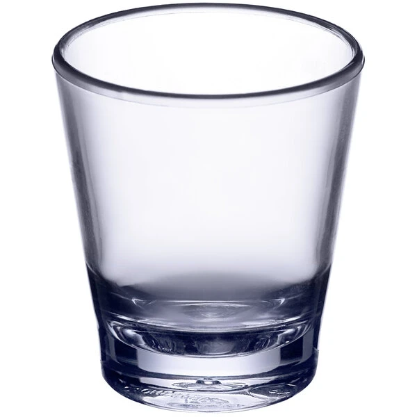 Choice 1.5 Oz. SAN Plastic Stackable Shot Glass - 24/Case 2 Choice 1.5 Oz. SAN Plastic Stackable Shot Glass - 24/Case - Image 2