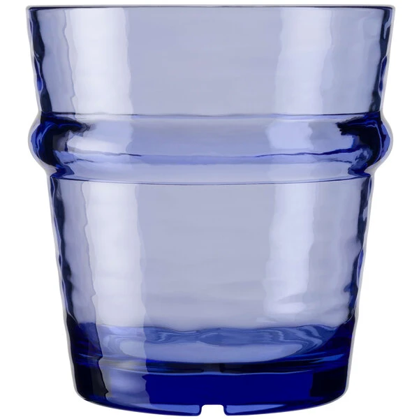 Libbey Infinium Wake 12 Oz. Tidal Blue Tritan Plastic Stackable Rocks / Double Old Fashioned Glass - 12/Case 1 Libbey Infinium Wake 12 Oz. Tidal Blue Tritan Plastic Stackable Rocks / Double Old Fashioned Glass - 12/Case