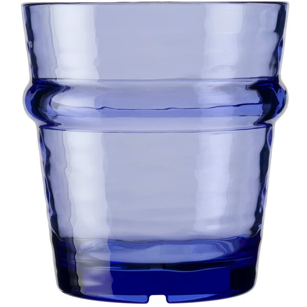Libbey Infinium Wake 10 Oz. Tidal Blue Tritan Plastic Stackable Rocks / Old Fashioned Glass - 12/Case 1 Libbey Infinium Wake 10 Oz. Tidal Blue Tritan Plastic Stackable Rocks / Old Fashioned Glass - 12/Case