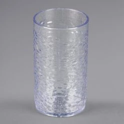 Carlisle 551207 Pebble Optic 12 Oz. Clear SAN Plastic Tumbler - 6/Pack