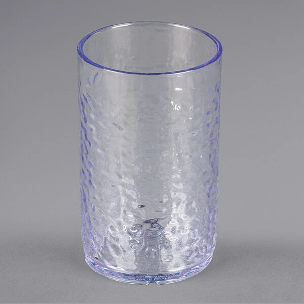 Carlisle 550807 Pebble Optic 8 Oz. Clear SAN Plastic Tumbler - 24/Case 1 Carlisle 550807 Pebble Optic 8 Oz. Clear SAN Plastic Tumbler - 24/Case