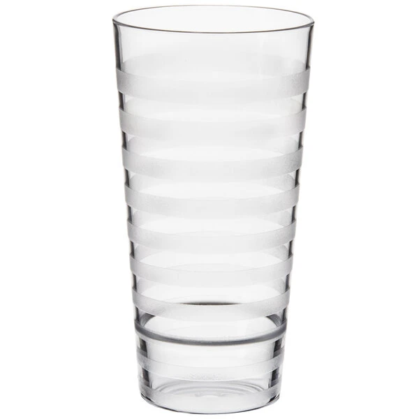 GET Enterprises GET SW-1524-CL Orbis 24 Oz. Clear Customizable SAN Plastic Tumbler - 24/Case 2 GET Enterprises GET SW-1524-CL Orbis 24 Oz. Clear Customizable SAN Plastic Tumbler - 24/Case - Image 2