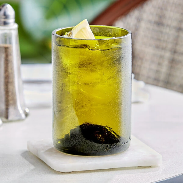 Fortessa Tableware Solutions Fortessa Vintage 12 Oz. Olive Green Wine Bottle Tumbler - 6/Pack 1 Fortessa Tableware Solutions Fortessa Vintage 12 Oz. Olive Green Wine Bottle Tumbler - 6/Pack