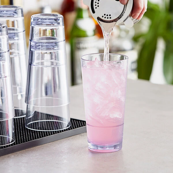 Choice 20 Oz. SAN Plastic Stackable Cooler Glass - 24/Case 3 Choice 20 Oz. SAN Plastic Stackable Cooler Glass - 24/Case - Image 3