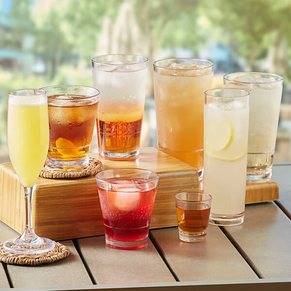Choice 12 Oz. SAN Plastic Stackable Double Rocks / Old Fashioned Glass 4 Choice 12 Oz. SAN Plastic Stackable Double Rocks / Old Fashioned Glass - Image 4